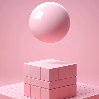 pink sphere render